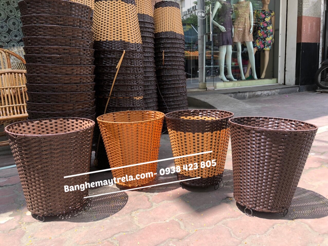 Giỏ nhựa giả mây đựng đồ